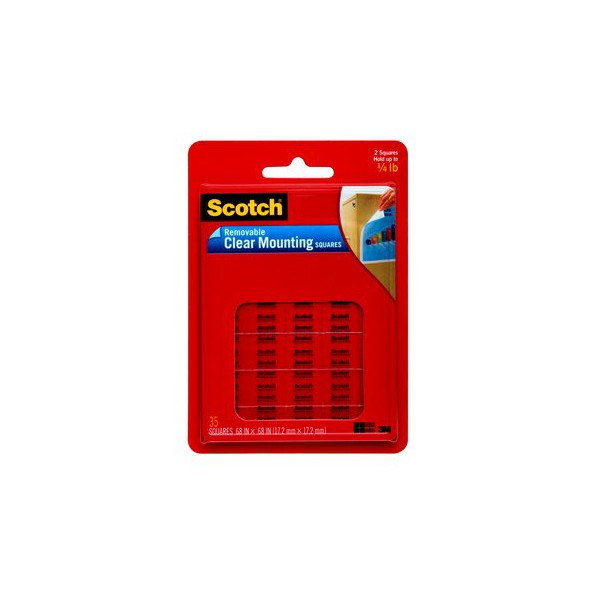 3M Scotch 859 Clear Mounting Squares - 17.5mm x 17.5mm (pkt/16pcs)